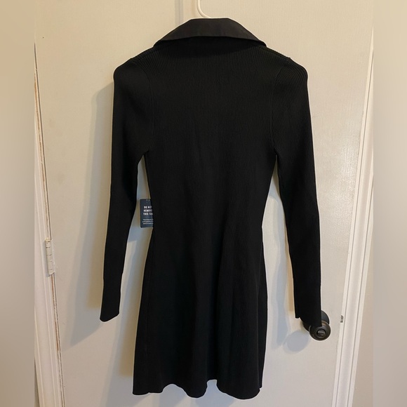 Express Embellished Button Long Sleeve Mini Sweater Dress - Picture 4 of 6